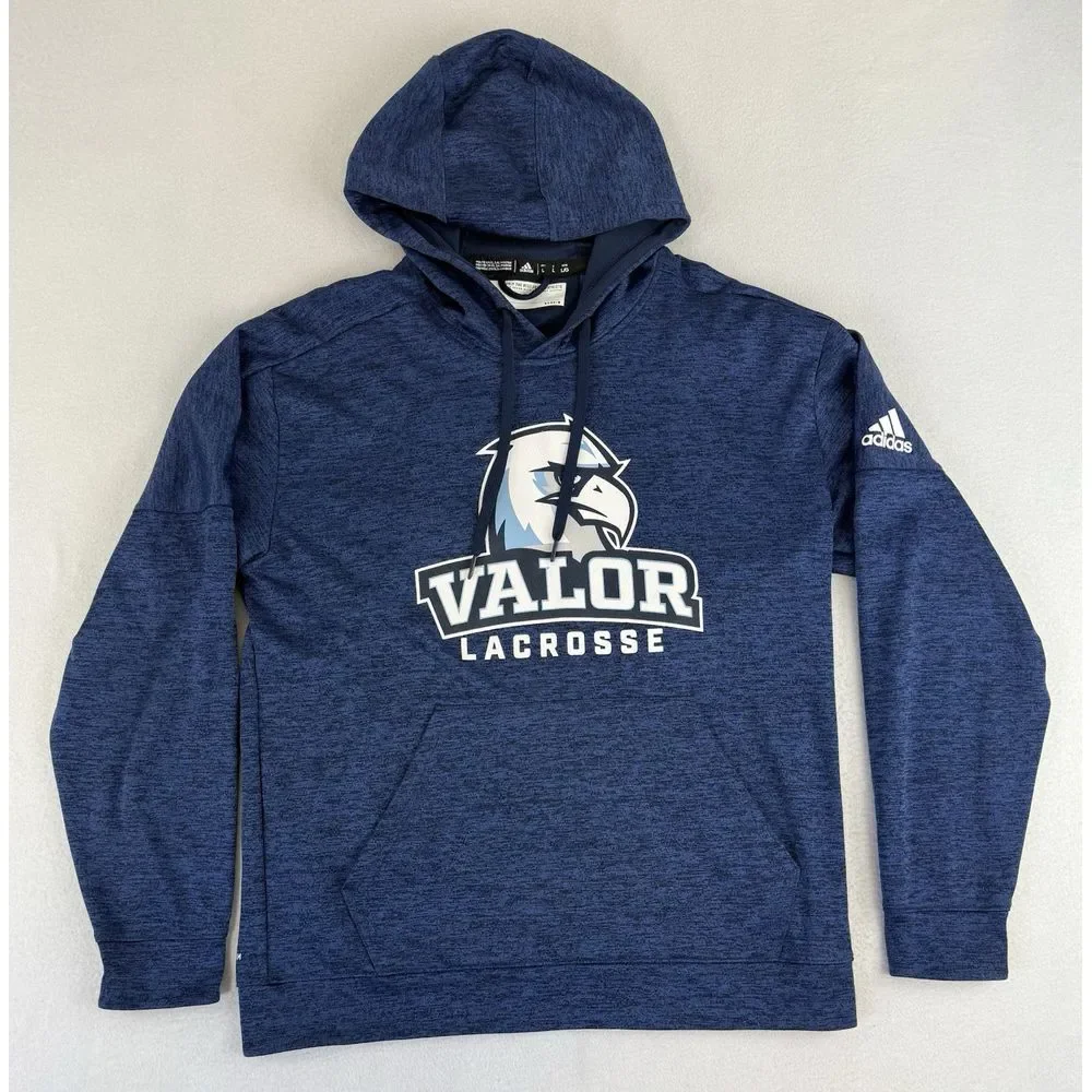 Adidas Valor Lacrosse Logo Hoodie Mens‎ Large Climawarm Outdoor Casual